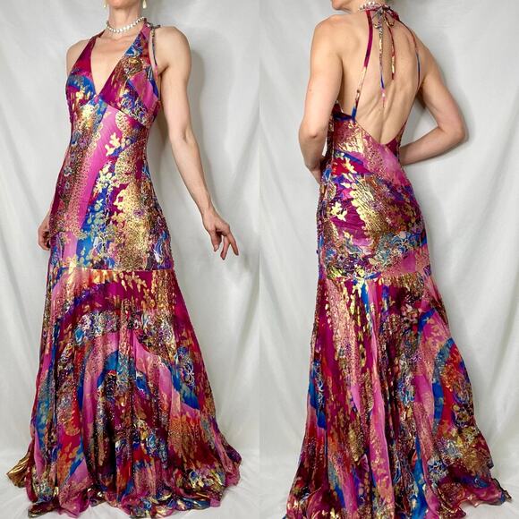 SOLD New Sue Wong beaded silk halter prom dress gown cocktail long pink Nocturne - Picture 13 of 13